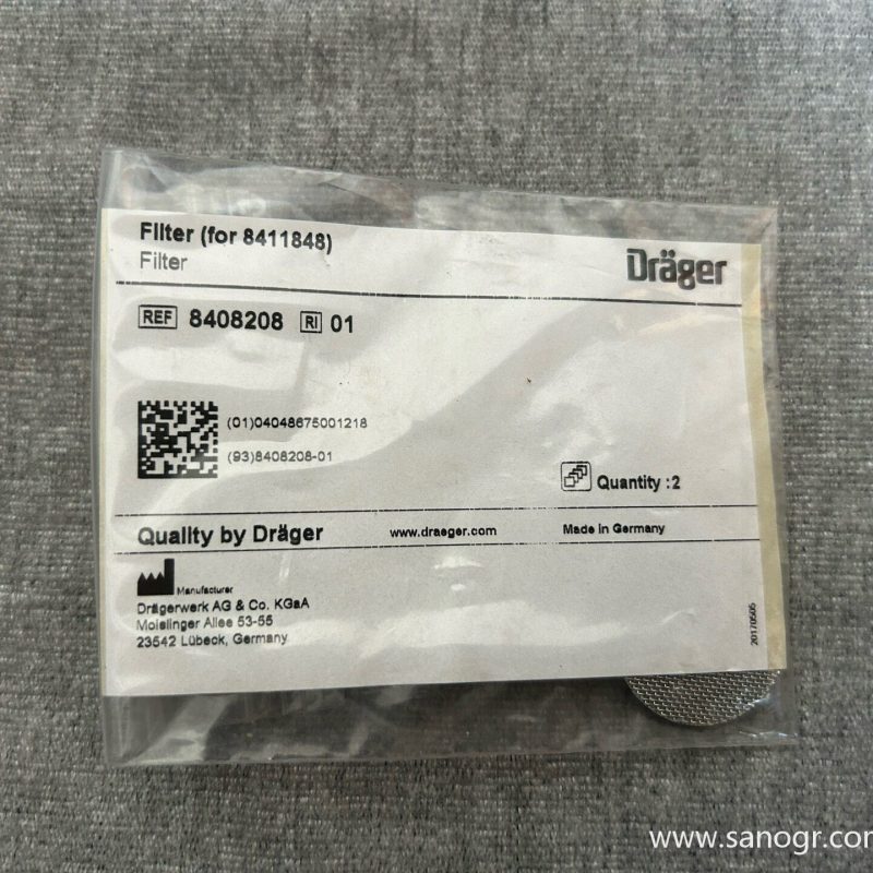 8408208
FILTER, FOR USE WITH: FOR VENTILATOR SYSTEMS by Draeger Inc.